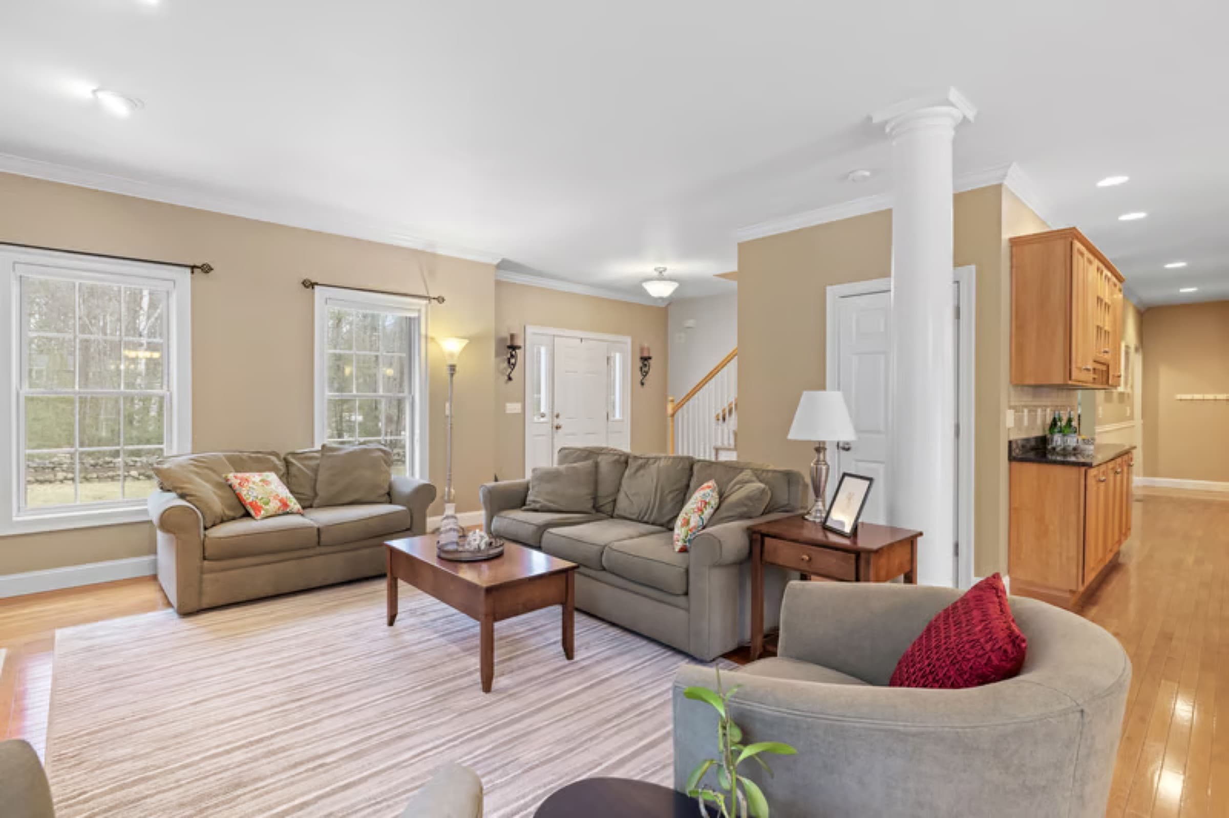Bright, guest-ready Cape Cod rental interior